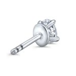 Oval Lab Grown Diamond Platinum Earring - Image 3