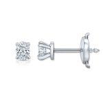 3.00 Carat Oval Cut Lab Grown Diamond Platinum Earring - Image 2