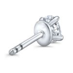 3.00 Carat Oval Cut Lab Grown Diamond Platinum Earring - Image 3