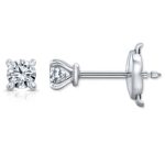 Round Lab Grown Diamond Platinum Earring - Image 2