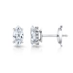 Marquise Grown Diamond Platinum Earring - Image 2