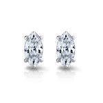 Marquise Grown Diamond Platinum Earring