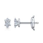 2.00 Marquise 4 Prong Diamond Platinum Earring - Image 2