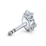 2.00 Marquise 4 Prong Diamond Platinum Earring - Image 3