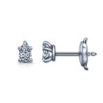 Pear Lab Grown Diamond Platinum Studs - Image 2