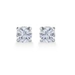 Round Cut Lab Grown Diamond Platinum Studs