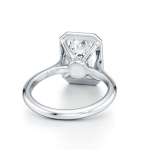 Emerald Cut Lab Grown Diamond Platinum Ring - Image 4
