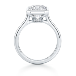 Emerald Cut Lab Grown Diamond Platinum Ring - Image 3