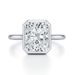 Radiant Lab Grown Diamond Platinum Ring