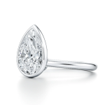 Pear Cut Lab Grown Diamond Platinum Ring - Image 2