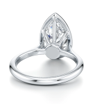 Pear Cut Lab Grown Diamond Platinum Ring - Image 3
