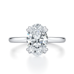 Oval Cut Lab Grown Diamond Platinum Ring
