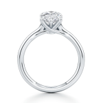 Marquise Cut Lab Grown Diamond Solitaire Platinum Ring - Image 3