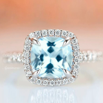 2.50 Carat Aquamarine Gemstone Gold Ring