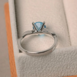 Aquamarine Round Gemstone Ring - Image 2