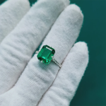 Green Emerald 3.00 Carat Solitaire with Accents Gemstone Lab Grown Diamond Ring - Image 4