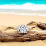 Beautiful Engagement Cushion Cut Lab Grown Diamond Hidden Halo Ring
