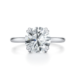 Round Cut Lab Grown Diamond Platinum Ring