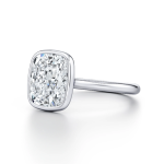 Cushion Cut Lab Grown Diamond Platinum Ring - Image 2