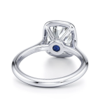 Cushion Cut Lab Grown Diamond Platinum Ring - Image 4