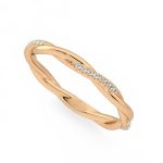 Classy Round Cut Eternity Lab Grown Diamond Gold Band - Image 5