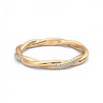 Classy Round Cut Eternity Lab Grown Diamond Gold Band - Image 4