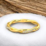 Classy Round Cut Eternity Lab Grown Diamond Gold Band