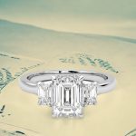 Emerald Cut Three Stone Lab Grown Diamond Ring - Image 5
