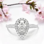 Cushion Cut Engagement Halo Lab Grown Diamond Gold Ring - Image 6