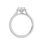 Marquise Cut Halo Lab Grown Diamond Gold Ring - Image 9