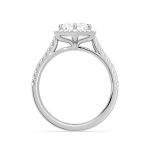 1.51 Carat Hexagonal Cut Halo Lab Grown Diamond Gold Ring - Image 9
