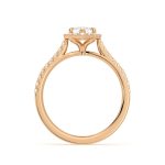 Marquise Cut Halo Lab Grown Diamond Gold Ring - Image 6