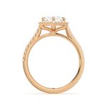 1.51 Carat Hexagonal Cut Halo Lab Grown Diamond Gold Ring - Image 6