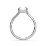 1.30 Carat Princess Cut Solitaire with Accents Lab Grown Diamond Gold Ring - Image 9