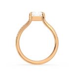 1.30 Carat Princess Cut Solitaire with Accents Lab Grown Diamond Gold Ring - Image 6