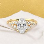 Oval Cut Solitaire with Accents Lab Grown Certified Diamond Ring
