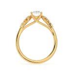 Oval Cut Solitaire with Accents Lab Grown Certified Diamond Ring - Image 3