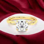 Round Cut Solitaire with Accents Lab Grown Diamond Ring