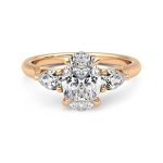 2 Carat Oval Cut Three Stone Lab Grown Diamond Ring - Image 7