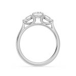 2 Carat Oval Cut Three Stone Lab Grown Diamond Ring - Image 6