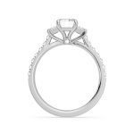 1.56 Carat Emerald Cut Solitaire with Accents Lab Grown Diamond Ring - Image 6