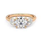 Round Cut Three Stone Lab Grown Diamond Ring - Image 7