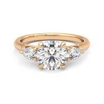 1.00 Round Cut Three Stone Lab Grown Diamond Ring - Image 7