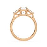 1.00 Round Cut Three Stone Lab Grown Diamond Ring - Image 9
