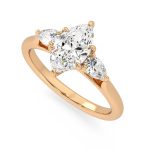 Marquise Cut Three Stone Lab Grown Diamond Ring - Image 5