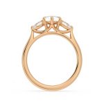Marquise Cut Three Stone Lab Grown Diamond Ring - Image 6
