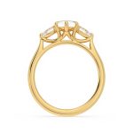 Marquise Cut Three Stone Lab Grown Diamond Ring - Image 3