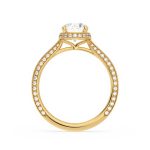 Round Cut Solitaire with Accents Engagement Lab Grown Diamond Ring - Image 3