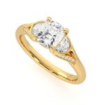 Cushion Cut Three Stone Lab Grown Diamond Ring - Image 2