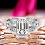 1.58 Carat Emerald Cut Solitaire with Accents Lab Grown Diamond Gold Ring - Image 7